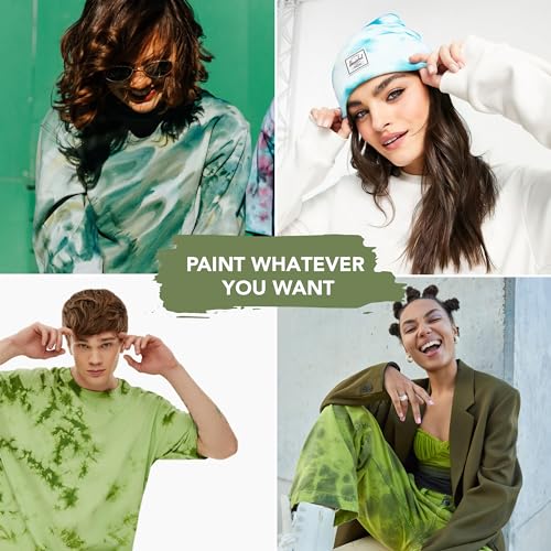 DOODLE HOG Olive, Teal & Green Tie Dye Colors Tie Dye Kit – Custom Clothing Dye with 6 Refills for Summer Activities for Kids - Tie Dye Party - WoodArtSupply