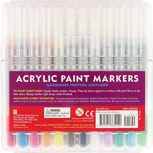 Studio Series Acrylic Paint Marker Set (12-piece set) PETER PAUPER PRESS