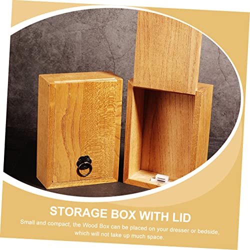 MAGICLULU Storage Box Jewelery Organzer Kids Jewelry Organizer Tea Storage Box Unfinished Wood Chest Box Wooden Tea Bag Box DIY Craft Box Wooden MAGICLULU