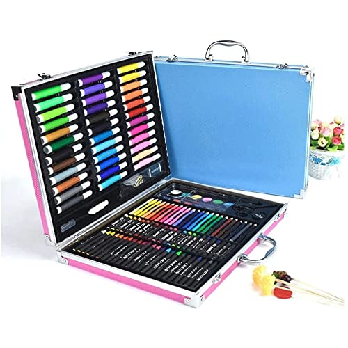 RMENST 150-Piece Art Set, Deluxe Professional Color Set, with Portable Case, Art Kit Gift Painting & Drawing Supplies Kit, for Kids, Adults (Color : - WoodArtSupply