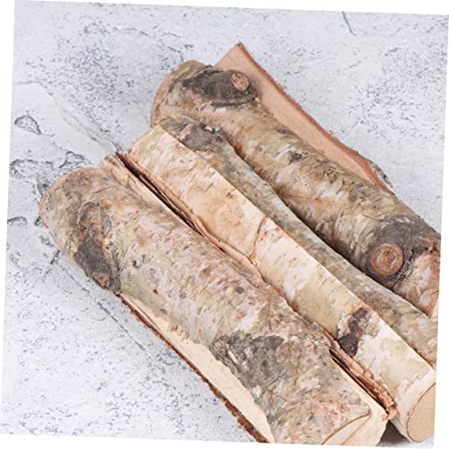 SEWACC 8 Pcs Nativity Decor Reptile Decor Artificial Fireplace Birch Log Bundle Mini Birch Logs Christmas Xmas Party Wood Pieces Christmas Photo SEWACC