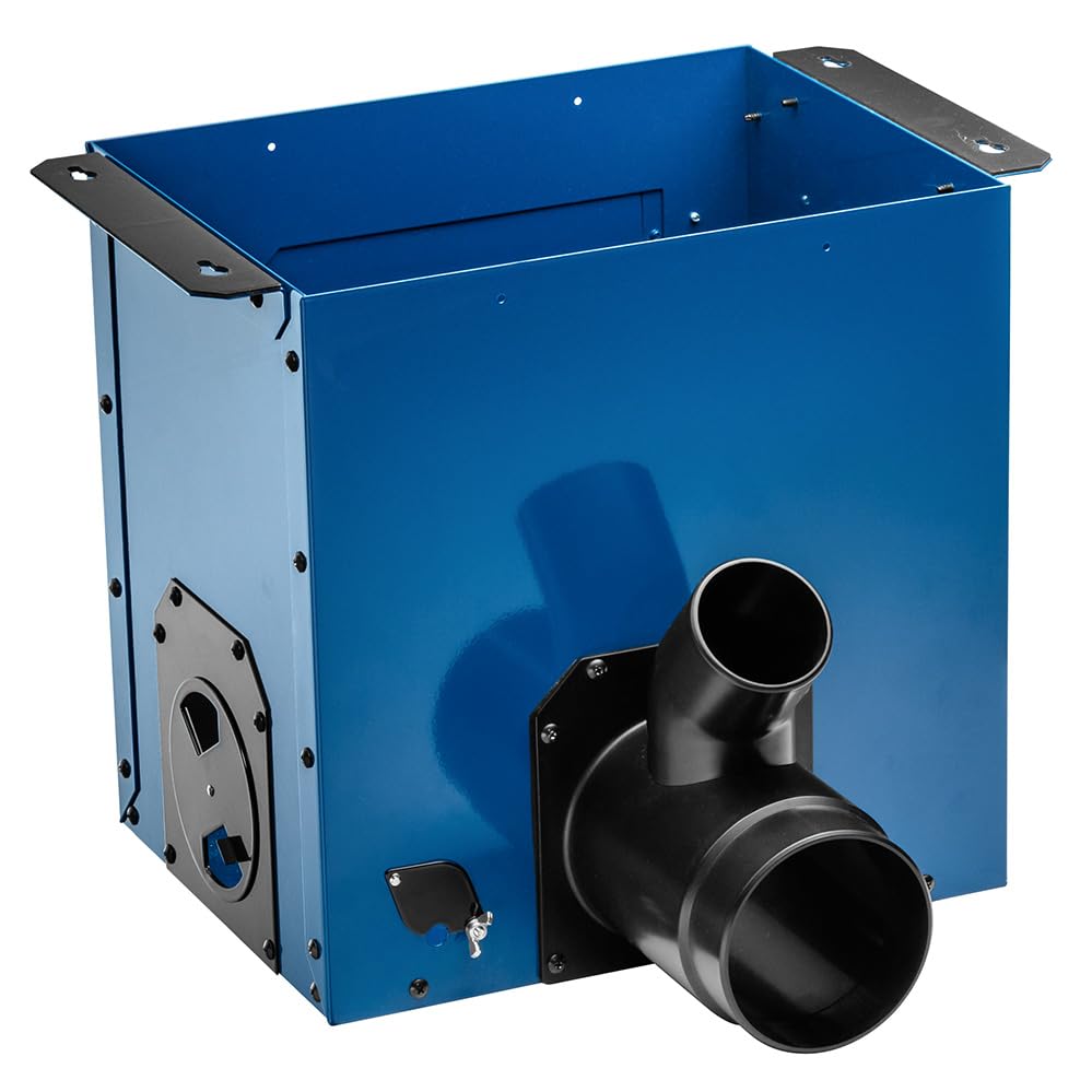 Router Table Dust Bucket w/Dual Port - Dust Collector Woodworking Bucket Mounted on Side or Back - Router Table Accessories Compatible w/Full-Size ROCKLER