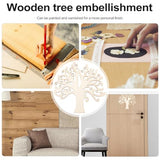 BESPORTBLE 10pcs Family Tree Wood Cutouts, Blank Wooden Tree Embellishments, Unfinished Wooden Tree Shape Tree Cutout for Home Family Tree Weddings BESPORTBLE
