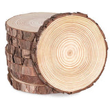 Lemonfilter Natural Wood Slices 8 Pcs 6.3-6.7 Inches Craft Wood Kit Wooden Circles Unfinished Log Wooden Rounds for Arts Crafts Wedding Christmas DIY Lemonfilter