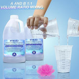 Crystal Clear Epoxy Resin - Epoxy Resin Kit Scratch Resistant, UV Resistant Resin and Hardener | for Resin Molds, Desktop, Craft, Jewelry Casting, MTBJZJ