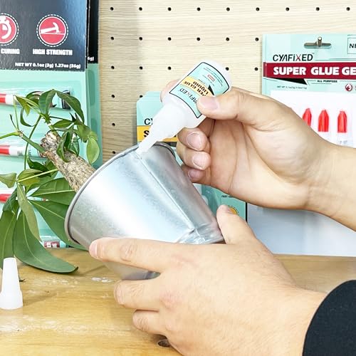 CYAFIXED Super Glue Liquid, All-Purpose Superglue, Cyanoacrylate Instant Adhesive for Plastic, Wood, Metal, Repair - 25 Gram, Clear CYAFIXED