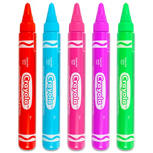 Crayola Bath Super Set - Bundle with 5 Crayola Bath Paint Soap Tubes, 5 Body Wash Bath Pens, and 4 Crayola Bath Books (14 Pc Set) | Bath Books for Beach Kids