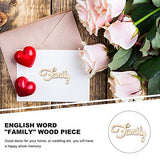 Amosfun 2x1.1'' Wedding Wooden Cutouts Mini Family Wooden Slices Embellishments for DIY Craft Decorations 15pcs Amosfun