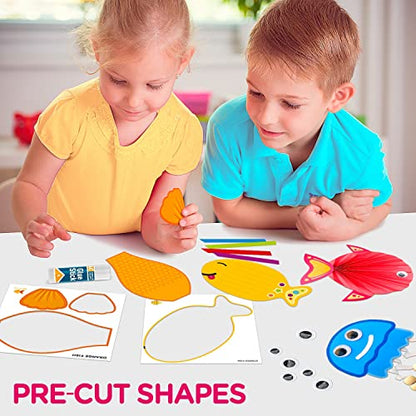 Arts and Craft Kit for Toddlers Ages 2, 3, 4, 5 Years - Craft 9 Fun Fish Characters