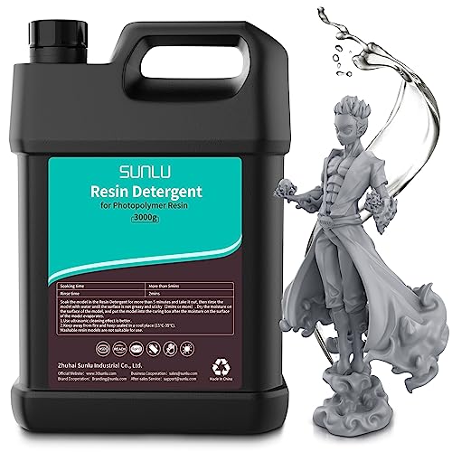 SUNLU 3D Resin Cleaner,3D Printer Resin Detergent, Hand-Washable Cleaner for 3D Printed Resin, Non-Toxic Reusable Resin Cleaner, Compatible with 3D