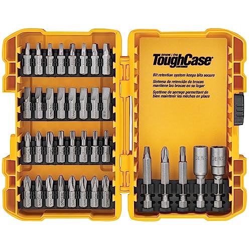 DEWALT Screwdriver Bit Set and Drill Bit Set, 100-Piece Master Set, For All Your Jobsite Needs (DWA2FTS100),Black/Grey/Yellow Screwdriving and DEWALT