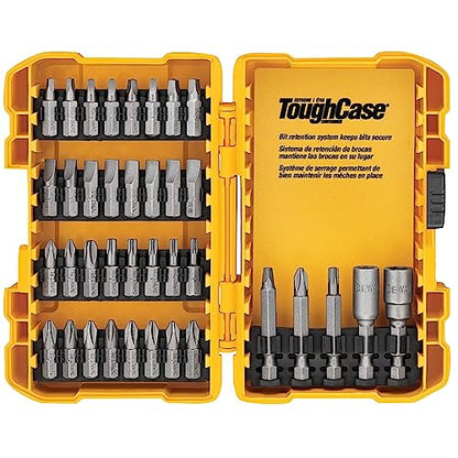 DEWALT Screwdriver Bit Set and Drill Bit Set, 100-Piece Master Set, For All Your Jobsite Needs (DWA2FTS100),Black/Grey/Yellow Screwdriving and - WoodArtSupply