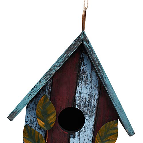 Morning View Wooden Bird Houses for Outside Decorative Hanging Birdhouse Spring for Yard Garden Patio Outdoor Small Birds Bluebird Finch Cardinals - WoodArtSupply