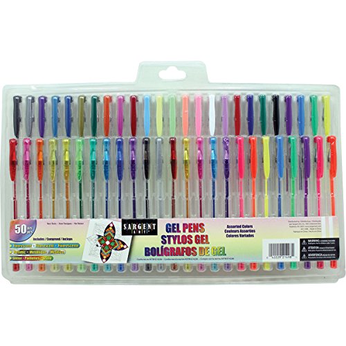 Sargent Art S22-1498 Gel Pen Set 50/Pkg, Count (Pack of 1), Assorted - WoodArtSupply