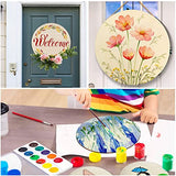 24 Pack 12 Inch Wood Rounds Unfinished Basswood Plywood Wooden Sheets Blank Wood Circle for Crafts Painting School Projects Door Hanger Wood Burning ZOFORTY