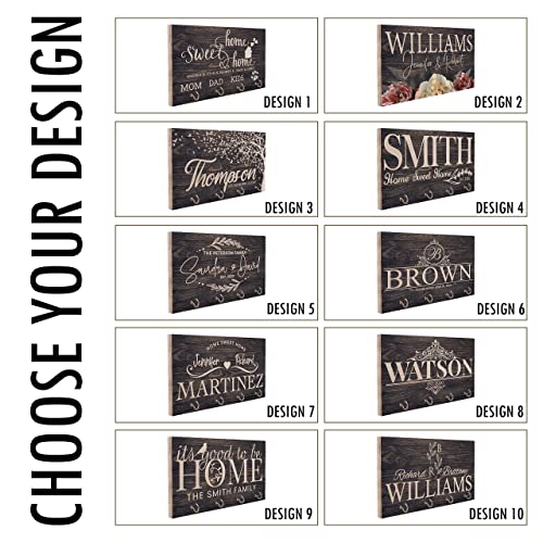 People People Personalized Wood Key Hanger for Wall | New Home Décor Gift for Wedding Housewarming | Customized Gifts for Couple Mr Mrs Key Ring People People