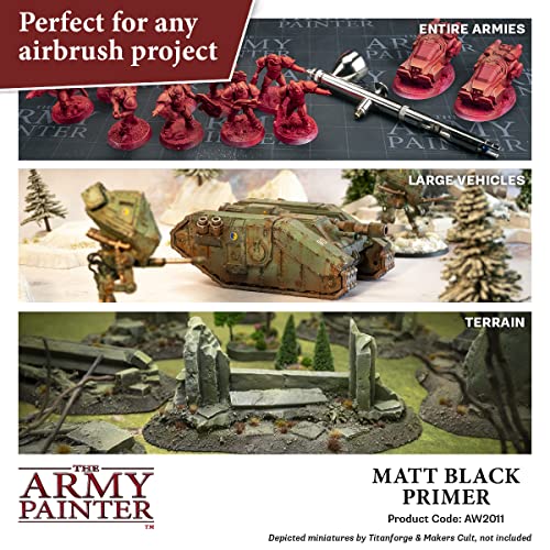 The Army Painter Warpaints Air Air Primer Matt Black 18ml Acrylic Paint for Airbrush, Wargaming and Modelling The Army Painter
