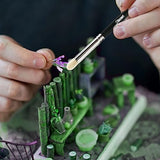 Sdanart Drybrush Set Hobby Drybrush Paint Brush,Detail Paint Brush Set,3 pcs Professional Art and Advanced Acrylic Paint Brushes for Sdanart