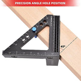 GOINGMAKE Carpenter Square 3D Multi Angle Measuring Ruler Hole Position Scribing Ruler Precision 45 and 90 Degree Woodworking Square Small Framing goingmake