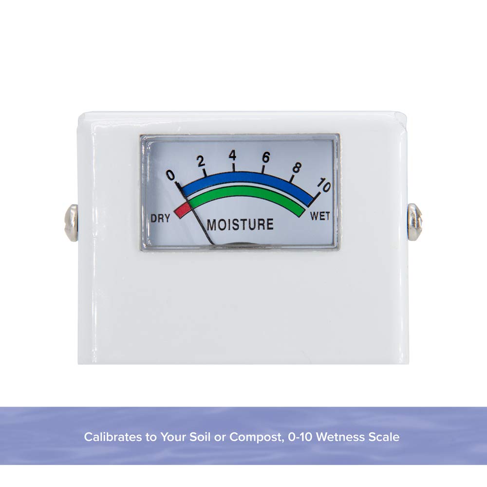 REOTEMP 15 Inch Garden and Compost Moisture Meter, Garden Tool Ideal for Soil, Plant, Farm and Lawn Moisture Testing