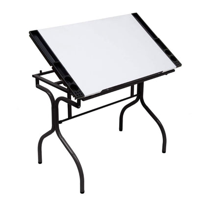 Studio Designs Folding Modern Top Adjustable Drafting Table Craft Table Drawing Desk Hobby Table Writing Desk Studio Desk, 35.25" W x 23.75" D, Black - WoodArtSupply