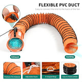 YITAHOME Exhaust Fan 8 Inch, Utility Blower Extractor Fan High Velocity, Portable Ventilation Fan with 16FT Ventilator Duct Hose for Industrial, YITAHOME