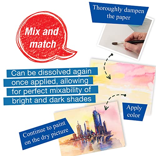 Faber-Castell Watercolor Paint Set - 24 Tubes of Liquid Watercolors (9ml) and Mixing Paint Palette - Art Supplies for Adults and Hobby Artists Faber-Castell