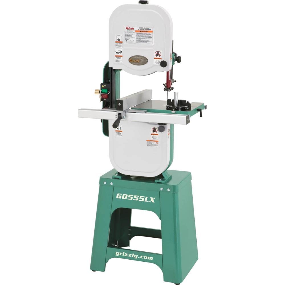 Grizzly Industrial G0555LX - 14" 1 HP Deluxe Bandsaw - WoodArtSupply