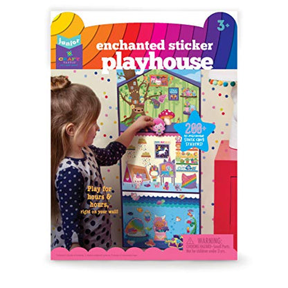 Craft-tastic — Enchanted Sticker Playhouse – Wall-Sized Sticker Fun – Repositionable Stickers — for Ages 3+ - WoodArtSupply