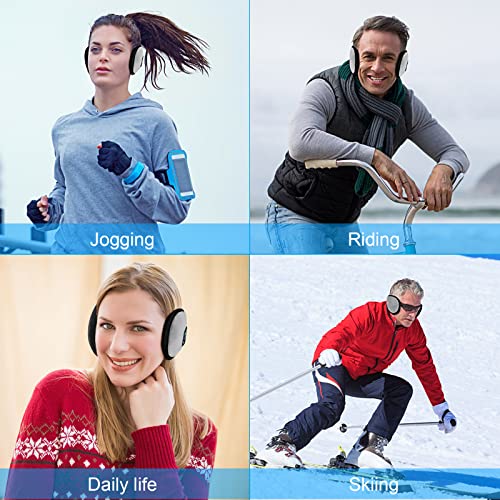 ERNSITNG Wireless Earmuffs, Headphones Warmer Ear Muffs,Wireless Headphones Earmuffs Built-in HD Speakers And Microphone Foldable Suitable For Men, ERNSITNG