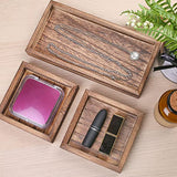 LotFancy Wooden Serving Trays, 7 Piece Set, Rustic Nesting Food Trays with Handles, Decorative Charcuterie Board Platter for Ottoman, Desktop, Coffee LotFancy