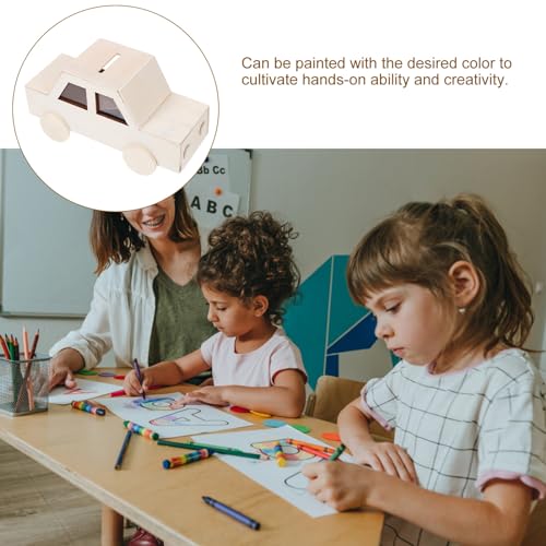 MAGICLULU Unfinished Coin Bank Unfinished Piggy Bank Coin Storage Cases Blank Piggy Bank Paint Your Own Piggy Bank Change Container Versatile Coin MAGICLULU