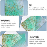 EXCEART Resin Craft Molds Silicone Resin Tray Resin Coaster Molds DIY Silicone Tray Epoxy Resin Casting Molds for Making Table Mat Writing Board Home EXCEART