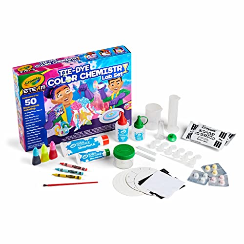 Crayola Tie Dye Color Chemistry Set for Kids, STEAM/STEM Activities, Educational Toy, Ages 7, 8, 9, 10 Crayola