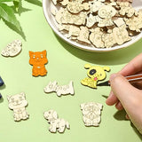 UR Urlifahall 100 Pcs Puppy Dog Wood Cutouts Ornaments Unfinished Wood Pieces Blank Wooden Ornaments Paint Slices for DIY Craft Decorative UR URLIFEHALL
