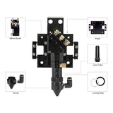 Cloudray E Series Cutting Head Outer Slider Type Dia20mm FL50.8/63.5mm with Air Assist Nozzle for Outer Rail SG15 Bearings Cloudray