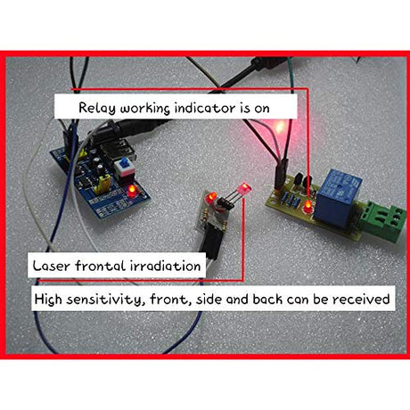 Acxico 2Sets Laser Sensor Module For Arduino AVR(KY-008 Laser Transmitter +Laser Receiver Sensor Module Non-modulator Tube) Acxico
