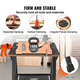 VEVOR Folding Work Table, 2-in-1 as Sawhorse & Workbench, 1000 lbs Capacity, 7 Adjustable Heights, Steel Legs, Portable Foldable Tool Stand with Wood VEVOR