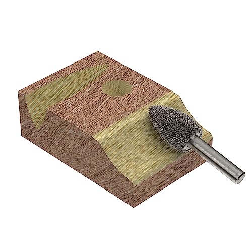 Kutzall Original Flame Rotary Burr, 1⁄4" Shaft, Coarse - Woodworking Attachment for Bosch, DeWalt, Milwaukee, Makita. Abrasive Tungsten Carbide, 1⁄2" Kutzall