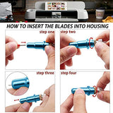 EVISWIY 50PCS Blades for Cricut Explore Air 2/Air 3/3/Make 3/Maker 40PCS 45° Premium Fine Point Blade & 5PCS 60° Deep Cut & 5PCS 30° Shallow Cut EVISWIY