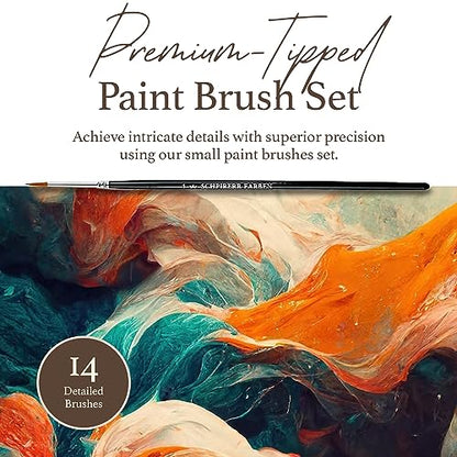 SCHPIRERR FARBEN - 48 Watercolor Paints Set, Big 5 Paint Brushes