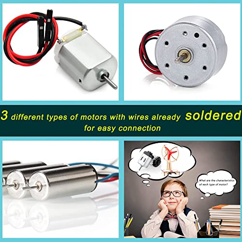 4 in 1 Science Experiment Puzzle Kits for Kids,Wooden Solar Power Motor Kit for Boys to Build,STEM Electric Projects Engineering Set for CYOEST