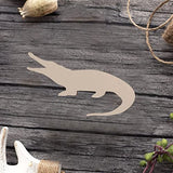 Alligator with Mouth Open Wood Craft Unfinished Wooden Cutout Art DIY Wood Sign Inspirational Wall Plaque Classic Wood Wall Hanging Decor for Home Arupkeer