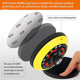 Pomsare 5 Inch Upgraded Hook and Loop Backing Pad with 80PCS Sanding Discs, Angle Grinder Attachments with 5/8-11, Drill Sanding Pad for Wood Sanding Pomsare