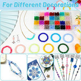 700 Piecess Glass Beads for Jewelry Making, 28 Colors 8mm Crystal Beads Bracelet Making Kit for Bracelet Jewelry Making and DIY Crafts shynek