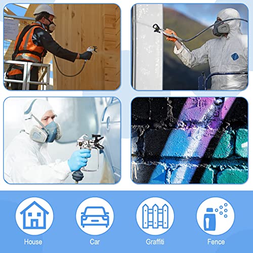 Zhengmy 12 Pieces Airless Paint Sprayer Gun with Nozzle Guard 5 Spray Tips and 5 Airless Paint Spray Gun Filter for Airless Spraying Machine Paint Zhengmy