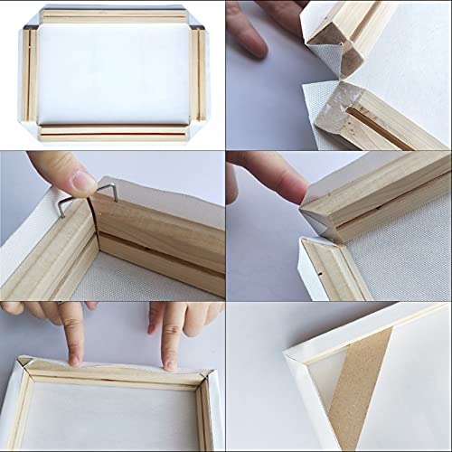 Texas Art DIY Wood Stretcher Bars for Canvas Solid Frame Kit Easy to Assemble Gallery Wrap Oil Painting Wall Posters Customized Wooden Kit, white, 12 - WoodArtSupply