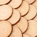 ZEONHEI 30 Pcs 3.5-4 Inches Natural Wood Slices, Unfinished Wood Slices Bulk for Crafts Wood Kit Circles Crafts Tree Slice with Bark for DIY Crafts ZEONHEI