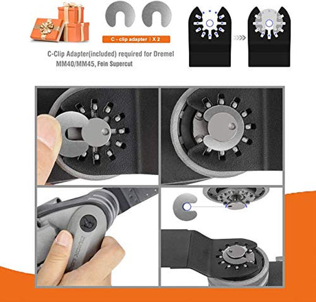 Oscillating Tool Blades LEILUO 50 Pack Wood Multitool Blades Fit DeWalt Bosch Milwaukee Craftsman Rockwell Fein Porter-Cable Chicago Ridgid Makita LEILUO