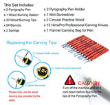 HimaPro Dual Pen Wood Burning Kit, Wood Burner Tool Kit, Wood Burning Station Kit, Pyrography Kit; 60W 100/120V with Adjustable Temperature 0~720°C; HimaPro